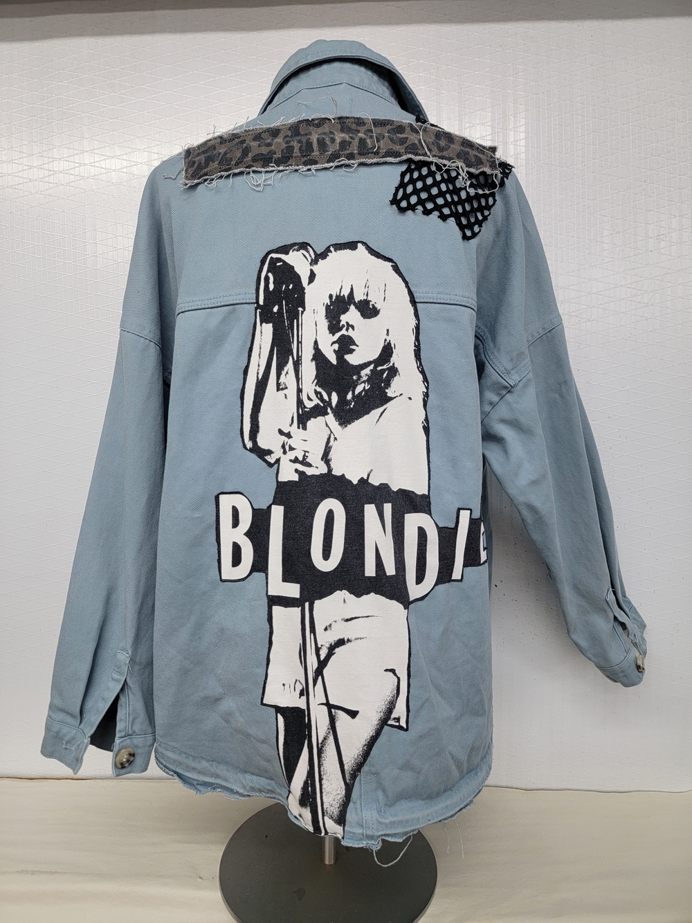 Blondie Rock Band Vintage-Style Denim Jacket - Upcycled